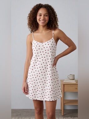 GAP Body Heart Print Mini Slip Sleep Dress / Chemise